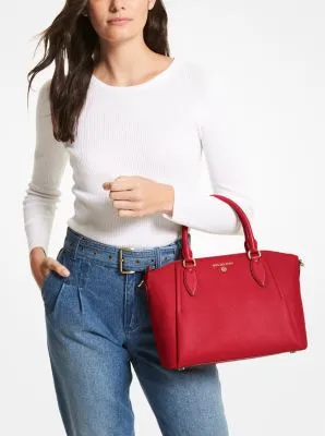 Sienna Medium Pebbled Leather Satchel