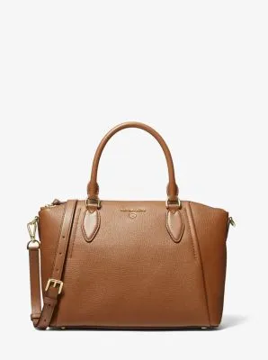 Sienna Medium Pebbled Leather Satchel