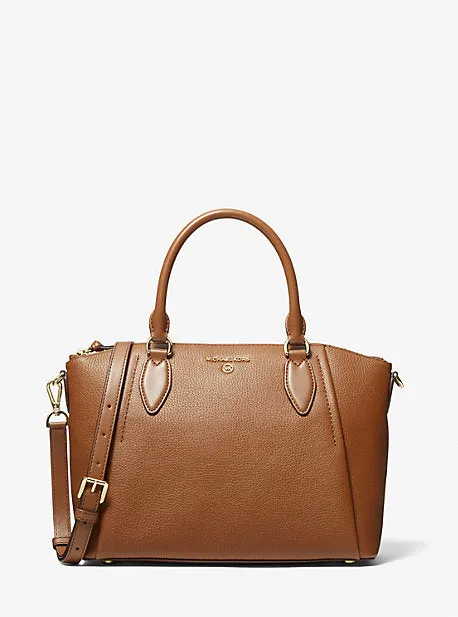 Sienna Medium Pebbled Leather Satchel