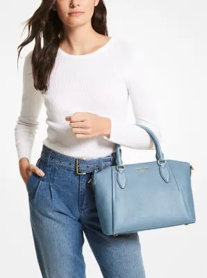Sienna Medium Pebbled Leather Satchel