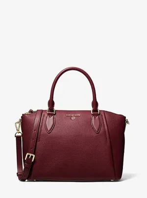 Sienna Medium Pebbled Leather Satchel