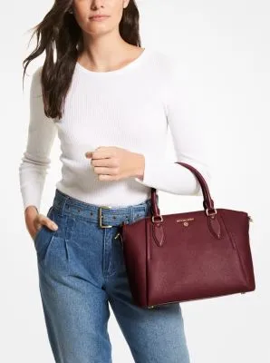 Sienna Medium Pebbled Leather Satchel