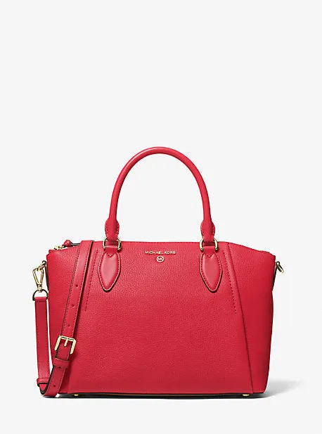 Sienna Medium Pebbled Leather Satchel