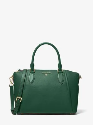 Sienna Medium Pebbled Leather Satchel