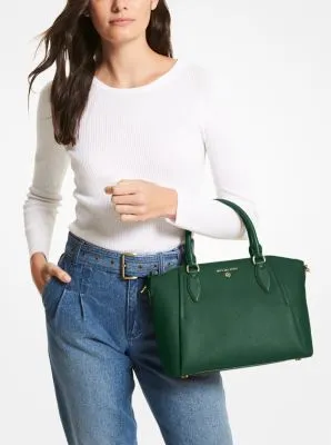 Sienna Medium Pebbled Leather Satchel