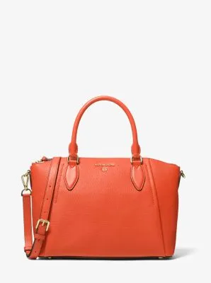 Sienna Medium Pebbled Leather Satchel