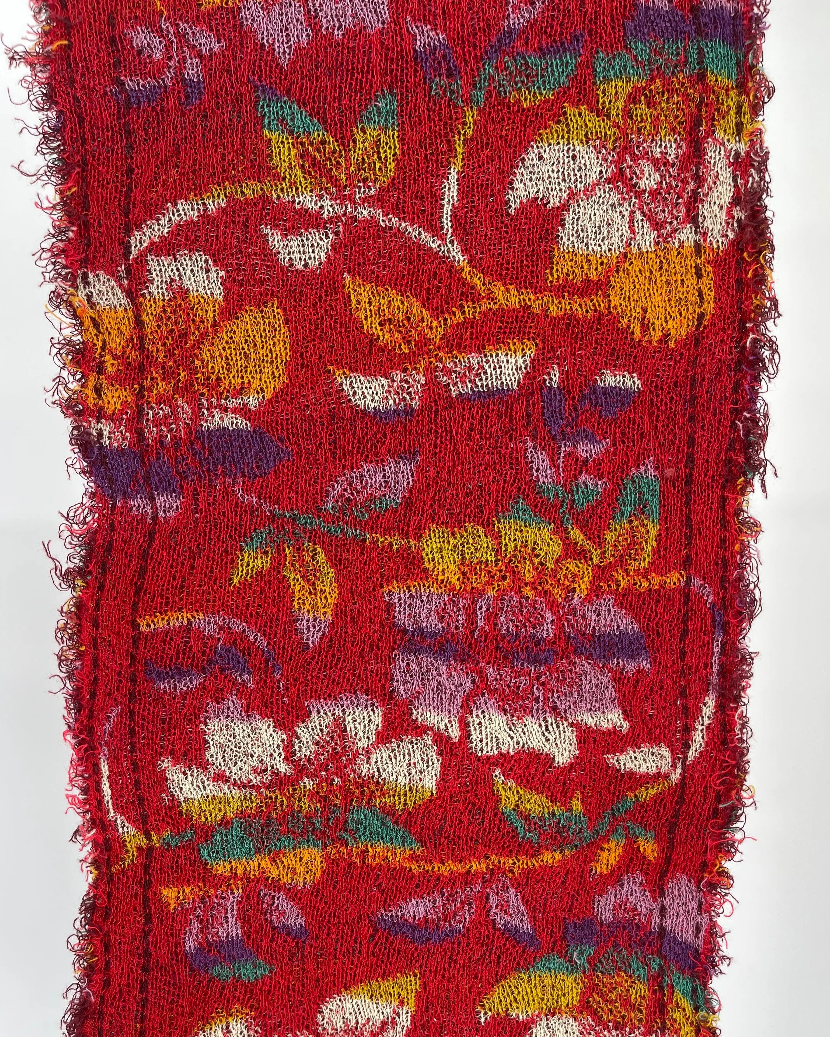 Small Cotton Scarf with Floral Pattern