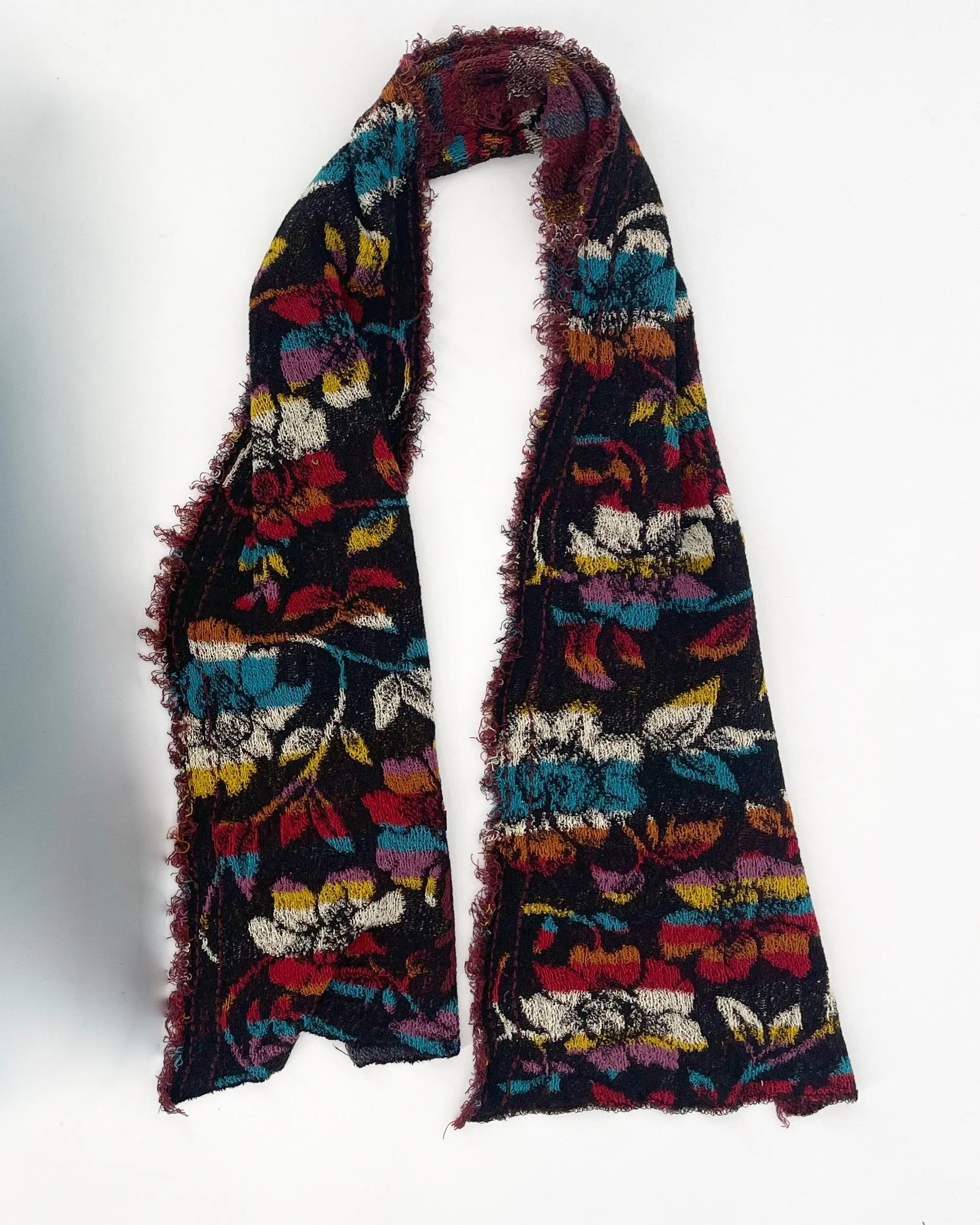 Small Cotton Scarf with Floral Pattern