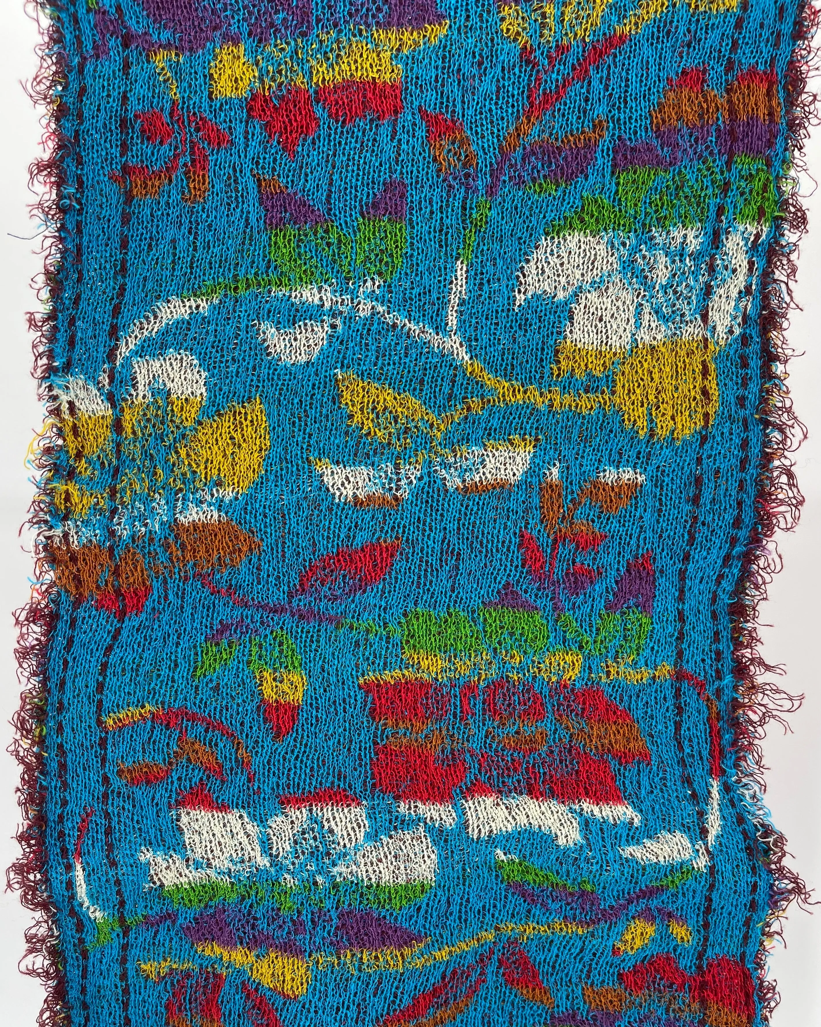 Small Cotton Scarf with Floral Pattern