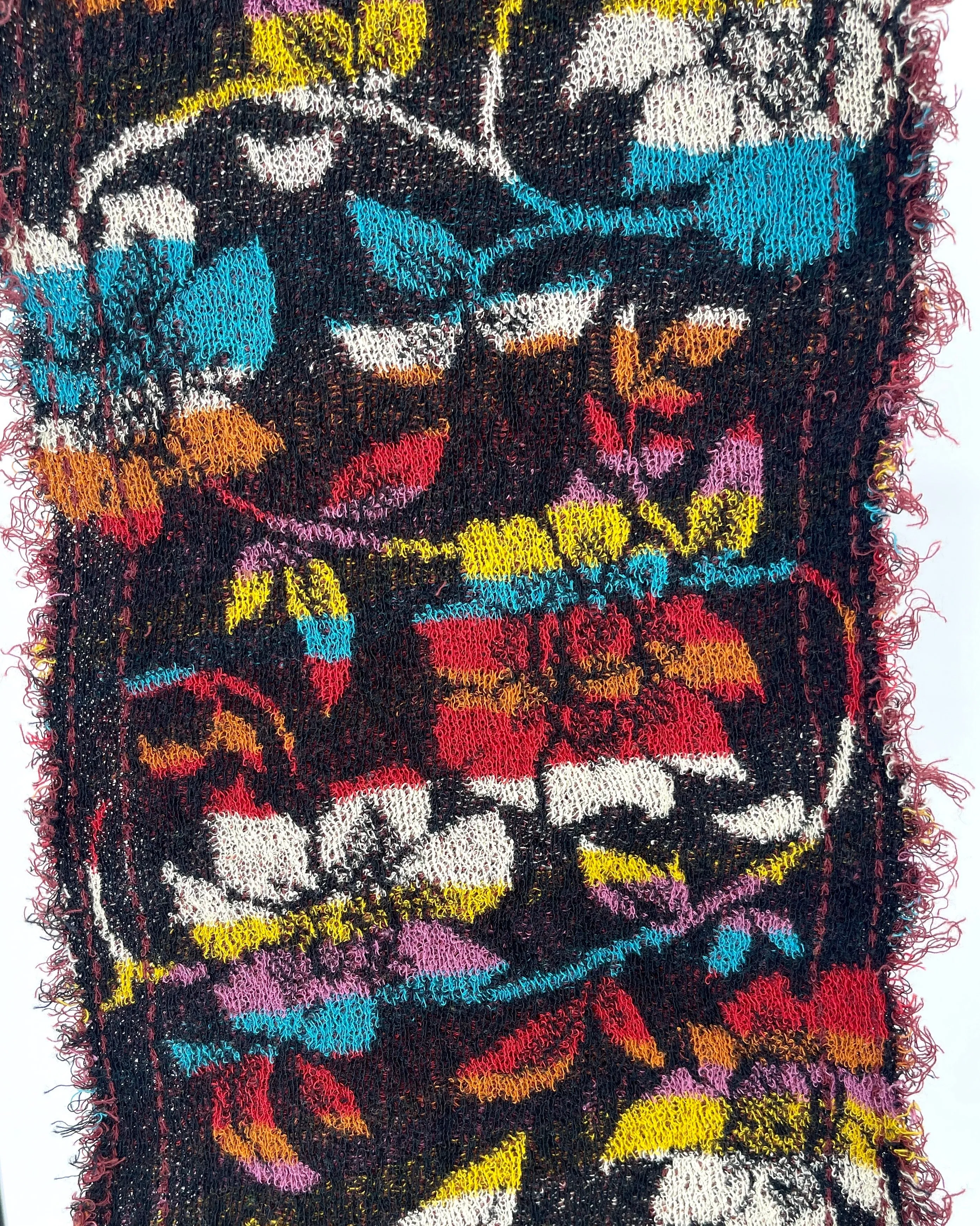 Small Cotton Scarf with Floral Pattern