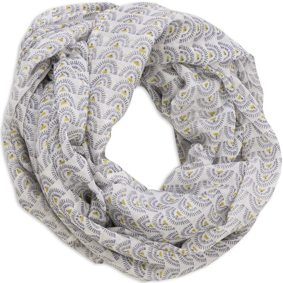 Soleil Chartreuse Block Printed Scarf