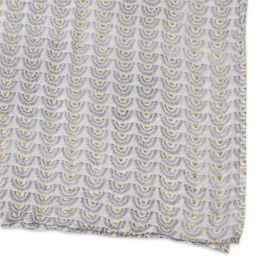 Soleil Chartreuse Block Printed Scarf