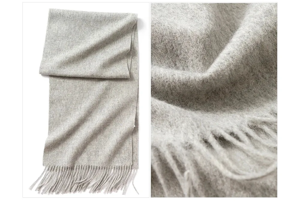 Solidlove 100% Wool Winter Scarf | Women's Fashion Cashmere Poncho Wrap | Elegant Scarves for Ladies | EnigmaParis