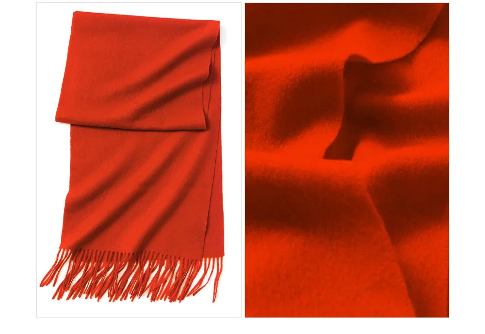 Solidlove 100% Wool Winter Scarf | Women's Fashion Cashmere Poncho Wrap | Elegant Scarves for Ladies | EnigmaParis