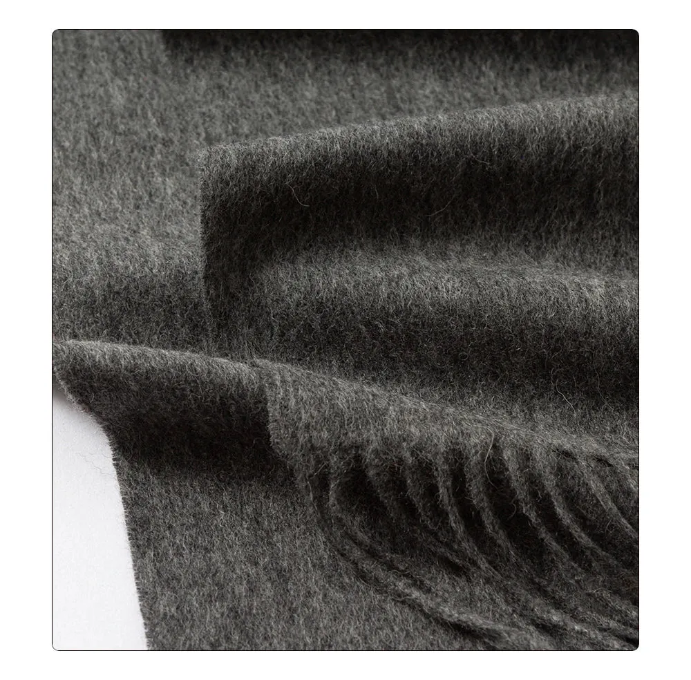 Solidlove 100% Wool Winter Scarf | Women's Fashion Cashmere Poncho Wrap | Elegant Scarves for Ladies | EnigmaParis