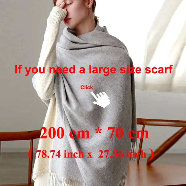 Solidlove 100% Wool Winter Scarf | Women's Fashion Cashmere Poncho Wrap | Elegant Scarves for Ladies | EnigmaParis