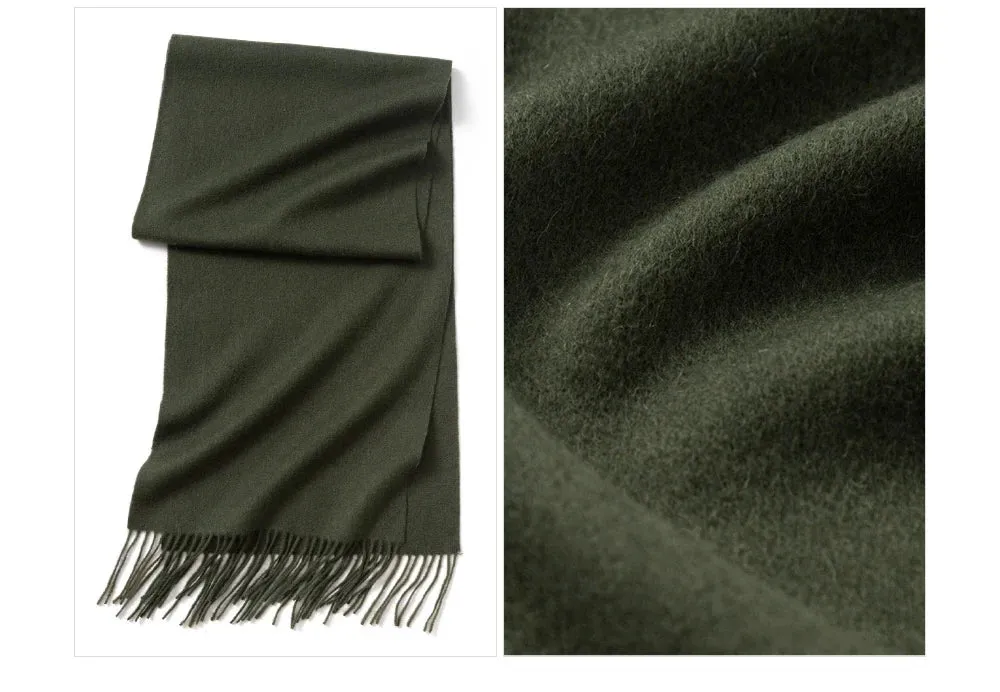 Solidlove 100% Wool Winter Scarf | Women's Fashion Cashmere Poncho Wrap | Elegant Scarves for Ladies | EnigmaParis