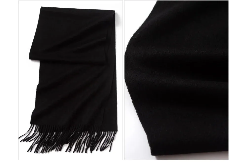 Solidlove 100% Wool Winter Scarf | Women's Fashion Cashmere Poncho Wrap | Elegant Scarves for Ladies | EnigmaParis