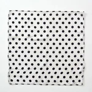 Spotted Silk 18 inch Black On White
