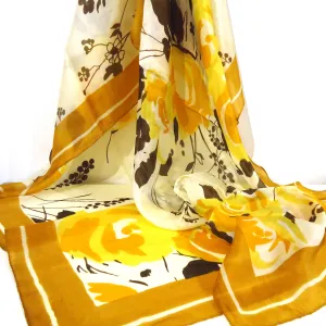 Square Silk Scarf - Amber