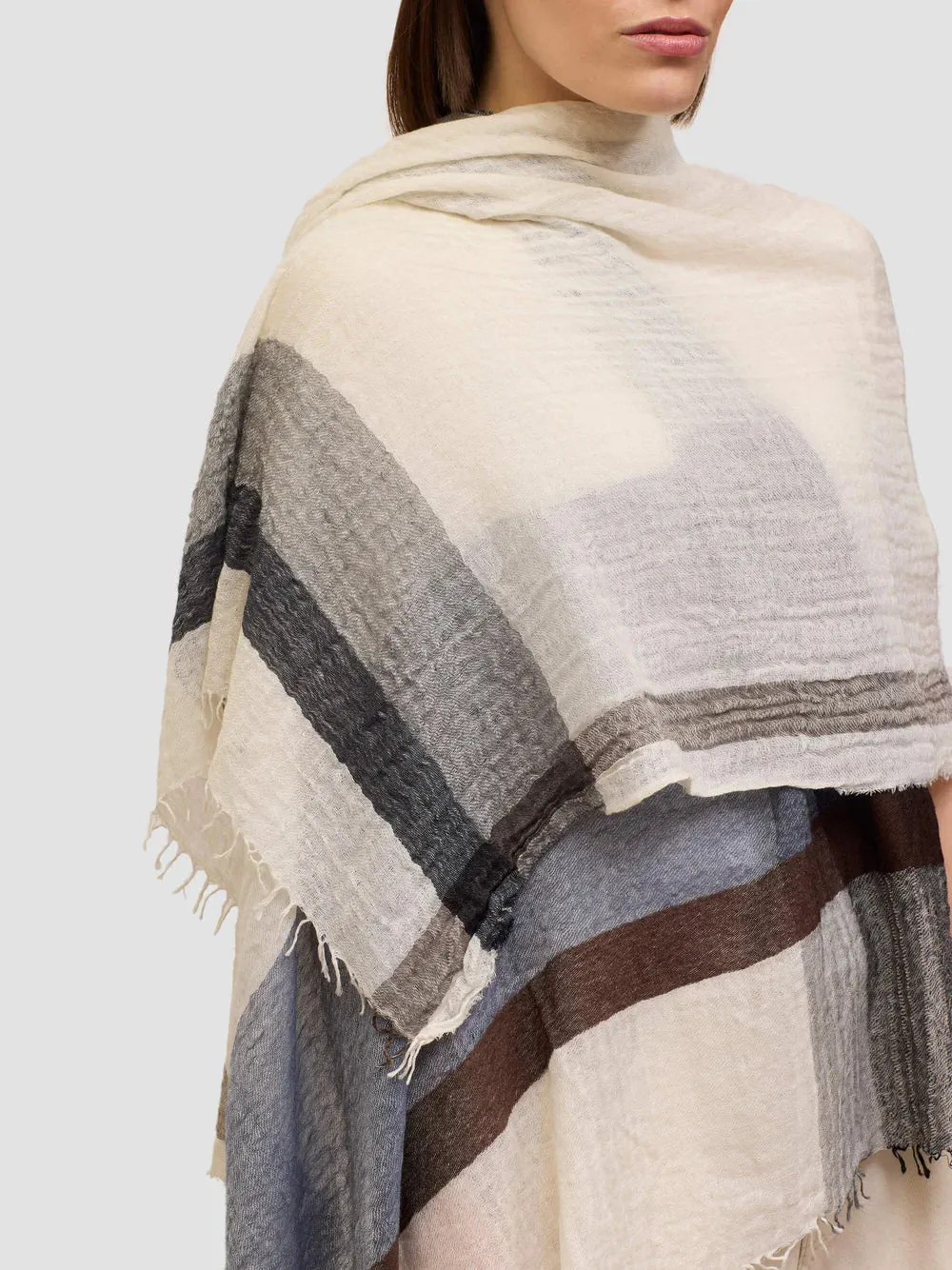 Staffa Washed Neilson - White Navy Brown
