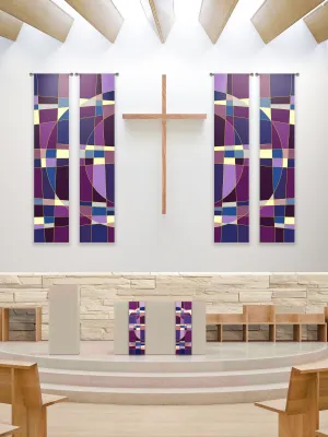 Stained Glass Advent Banners