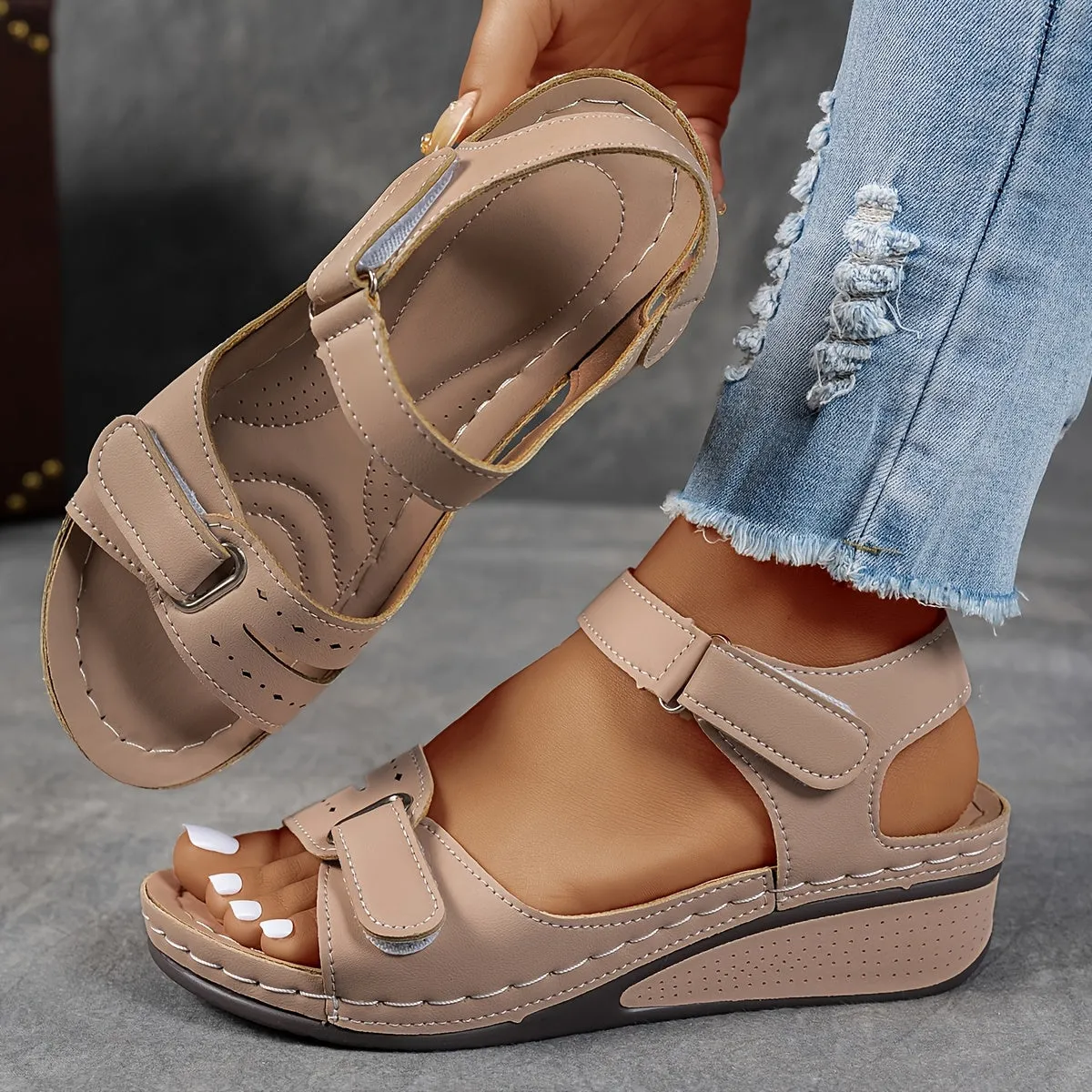 Stella - Casual leather orthopedic sandals