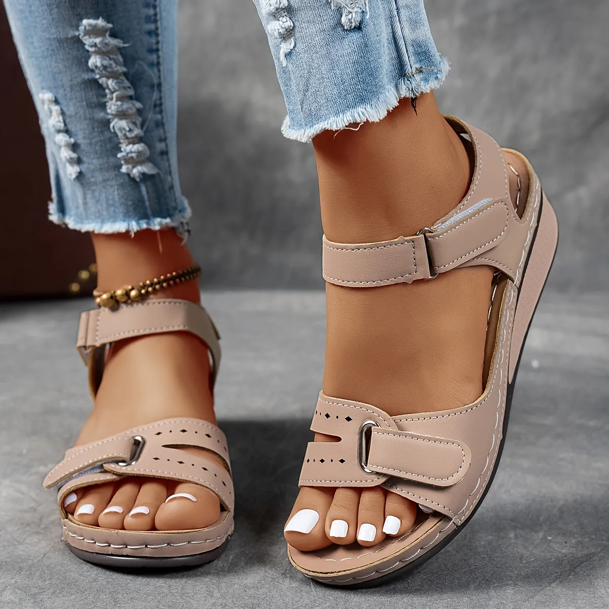 Stella - Casual leather orthopedic sandals