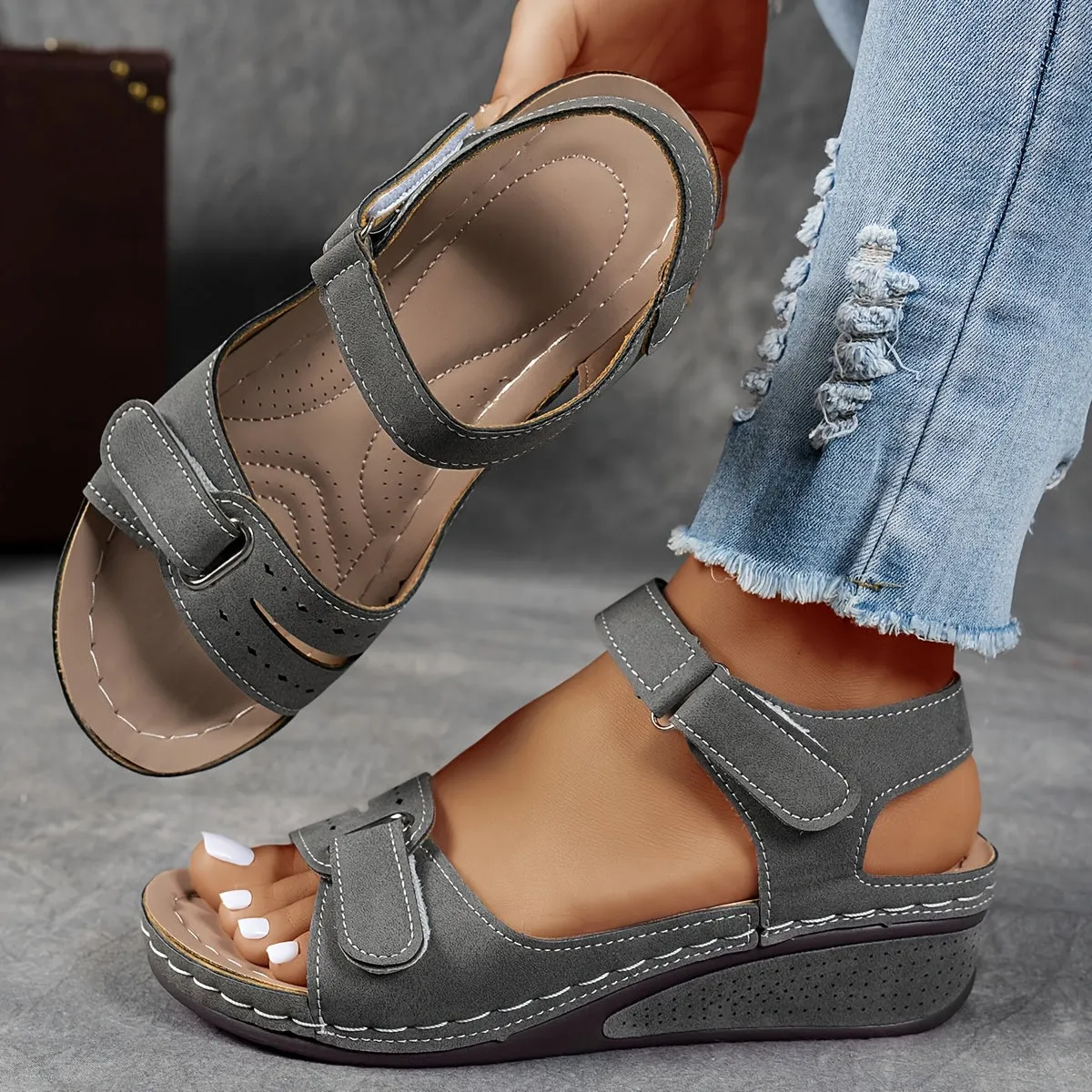 Stella - Casual leather orthopedic sandals