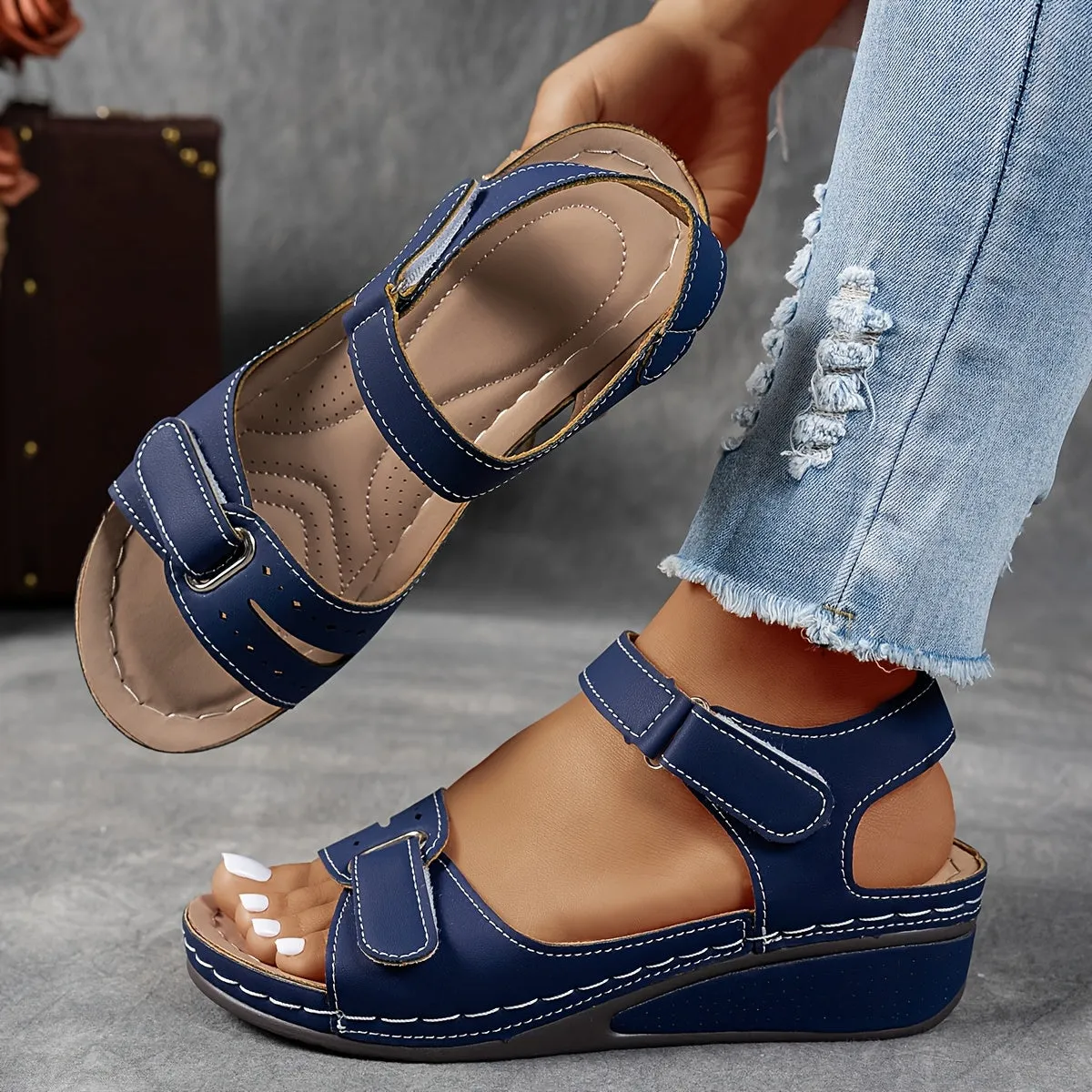 Stella - Casual leather orthopedic sandals