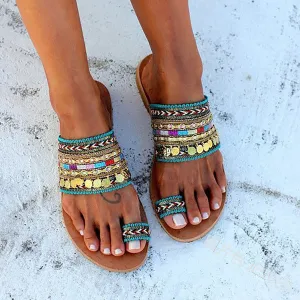 Suede Tassel Lace Up Gladiator sandal Women Summer Flat Sandals