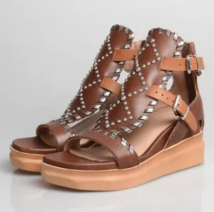 summer sandals women real leather wedge shoesfemme rivet mixed color platform flat sandal women causal shoes