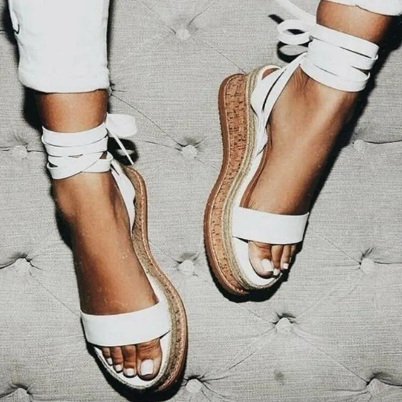 Summer Women Open Toe Strap Platform Sandals
