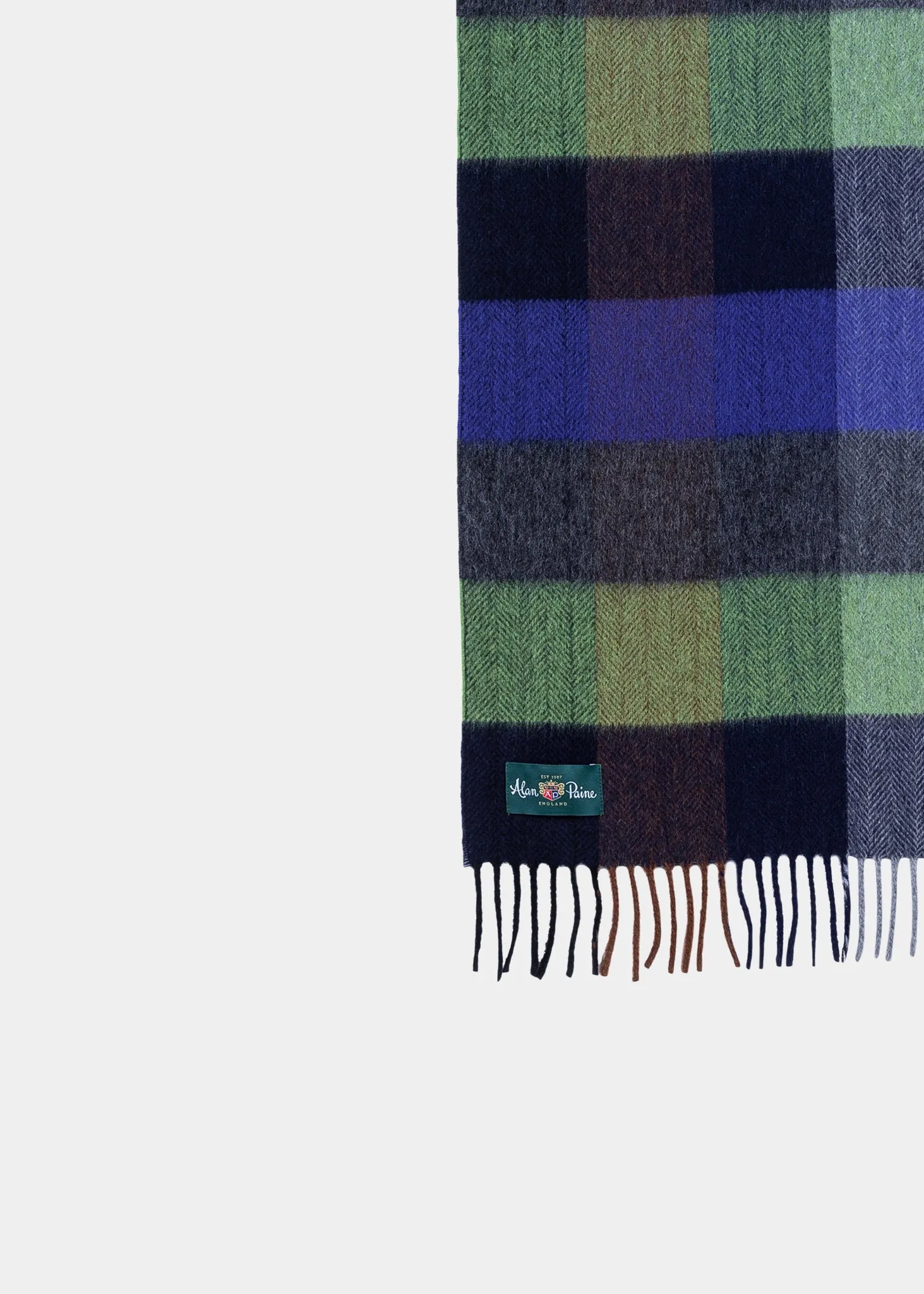 Tangley Men's Wool Cashmere Scarf In Green