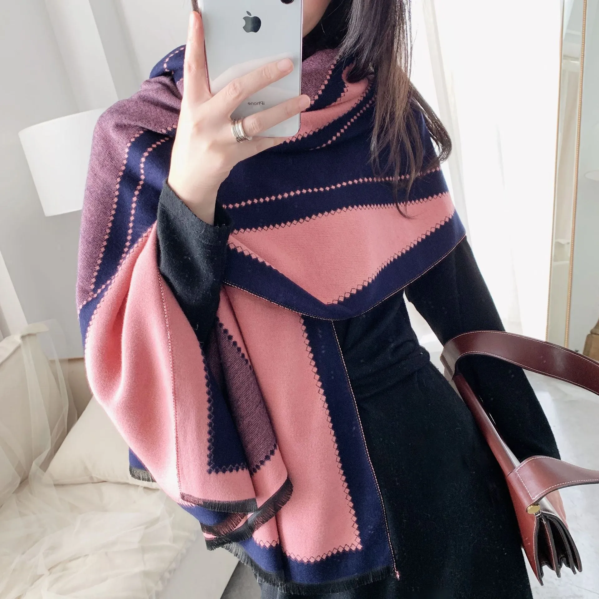 Tassel Warm Cashmere Thick Scarf Shawl Wrap for Women Ladies Girls 70x200