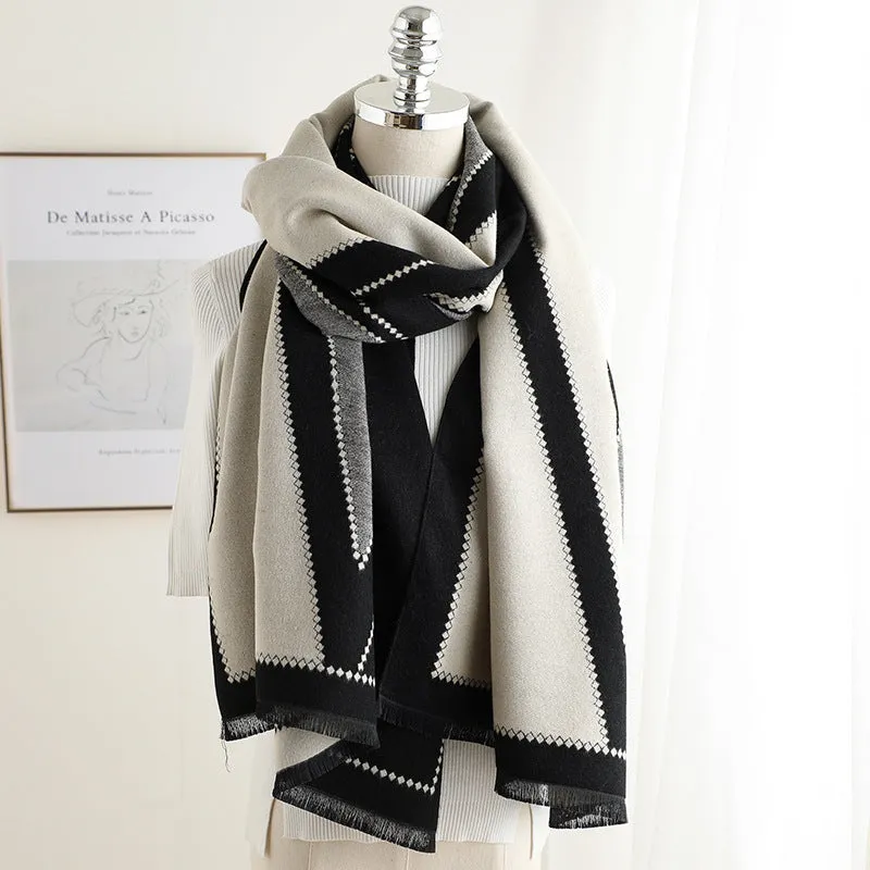 Tassel Warm Cashmere Thick Scarf Shawl Wrap for Women Ladies Girls 70x200