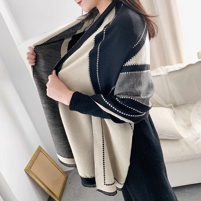 Tassel Warm Cashmere Thick Scarf Shawl Wrap for Women Ladies Girls 70x200