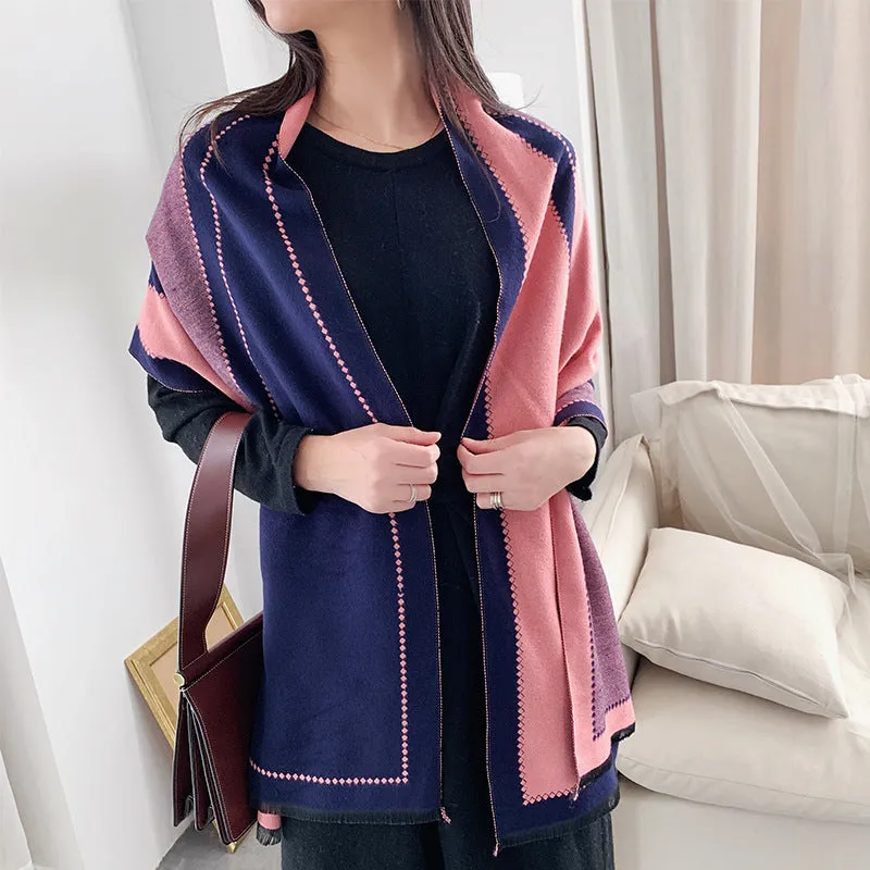 Tassel Warm Cashmere Thick Scarf Shawl Wrap for Women Ladies Girls 70x200