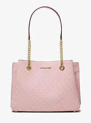Teagan Large Logo  Shoulder Bag
