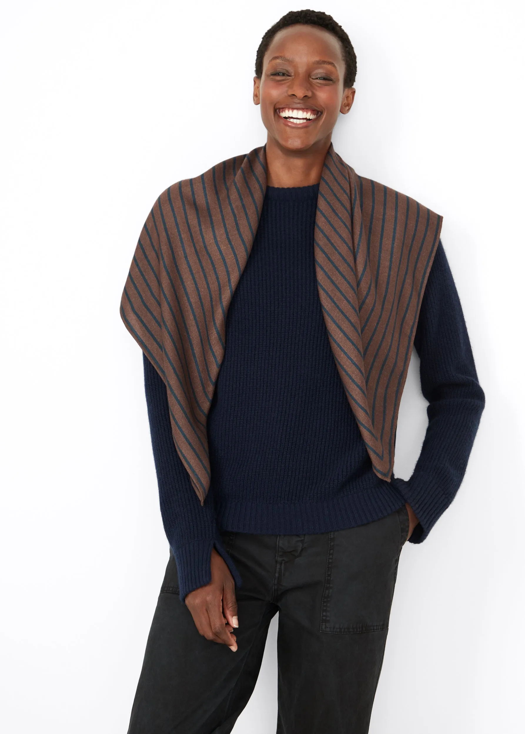 The Agatha - Walnut/Indigo