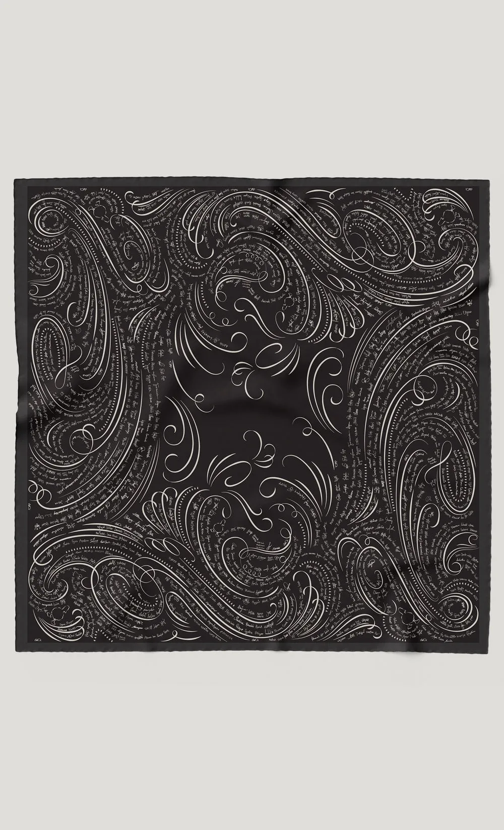 The dUCkade dUCk Matte Satin Silk Square Scarf in Onyx