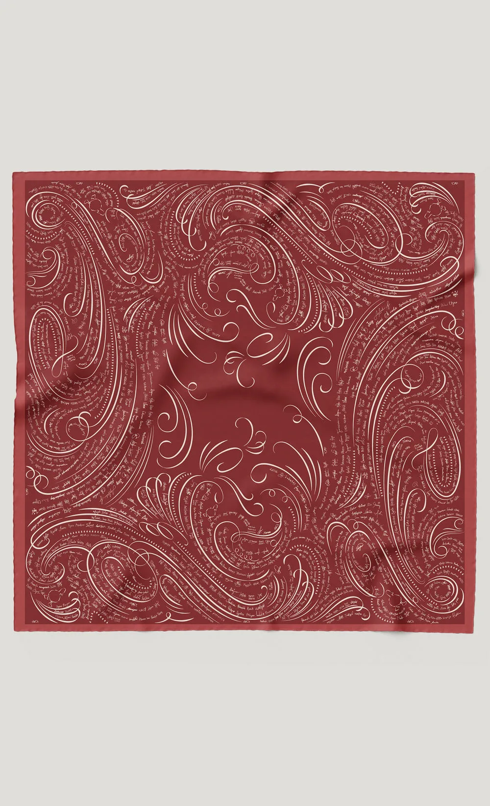 The dUCkade dUCk Matte Satin Silk Square Scarf in Ruby