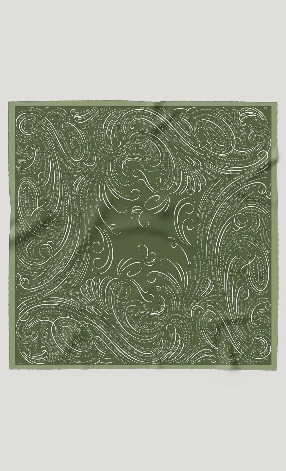 The dUCkade dUCk Satin Silk Square Scarf in Emerald