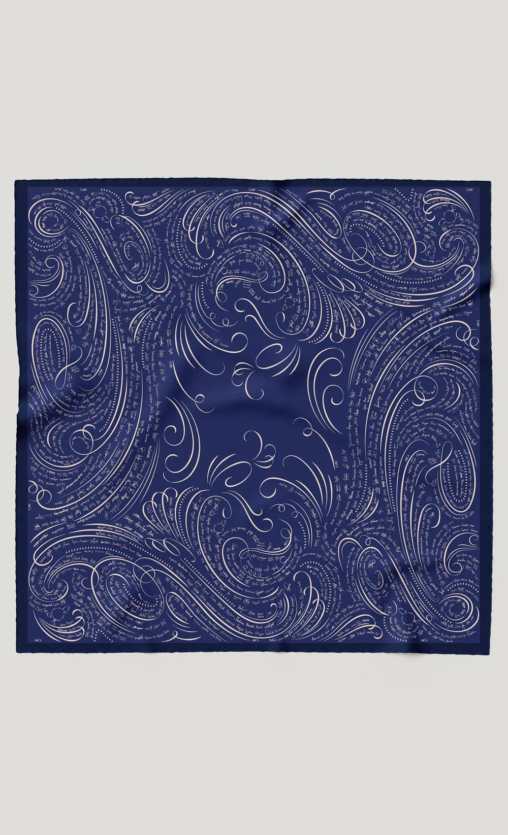 The dUCkade dUCk Satin Silk Square Scarf in Sapphire