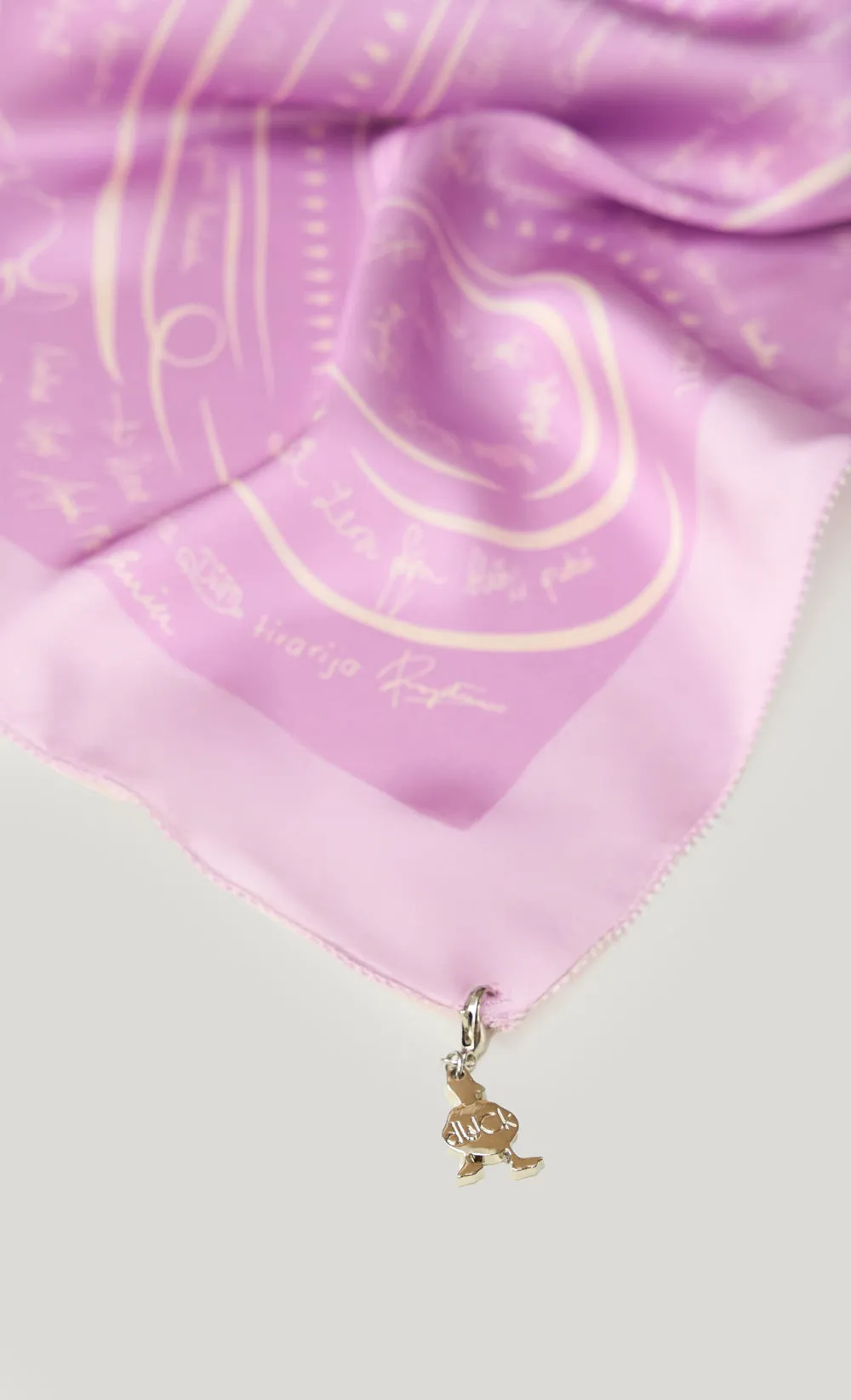 The dUCkade dUCk Satin Silk Square Scarf in Violet Jade