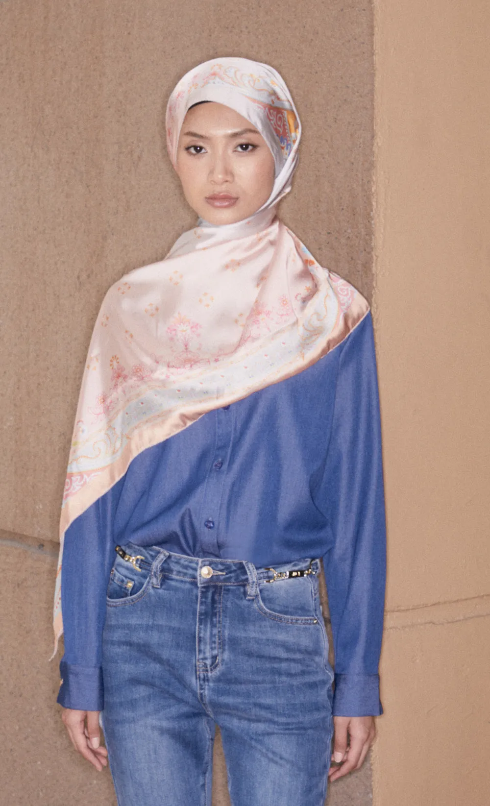 The Flourish dUCk Square Scarf in Gratitude