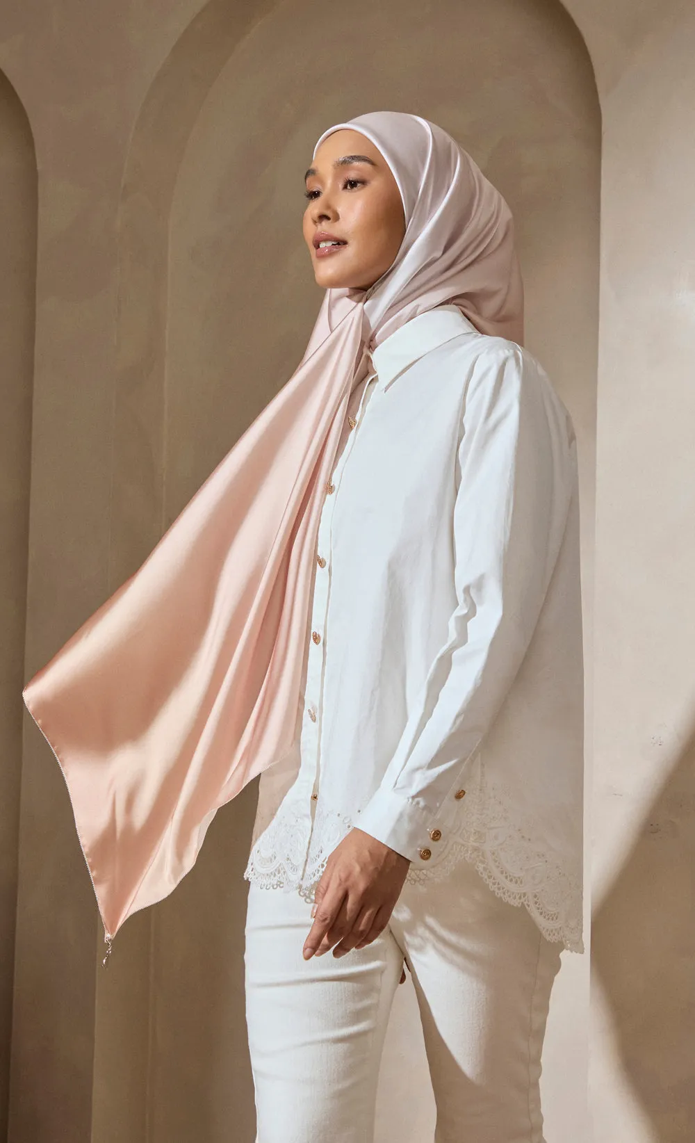 The Oops dUCk Shawl in Evening Glow
