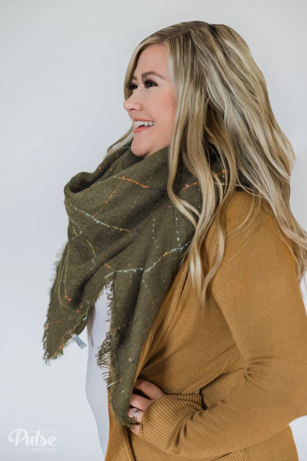 The Perfect Blanket Scarf- Olive