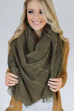 The Perfect Blanket Scarf- Olive