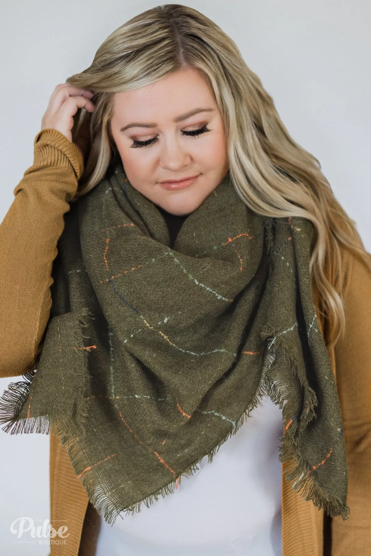 The Perfect Blanket Scarf- Olive